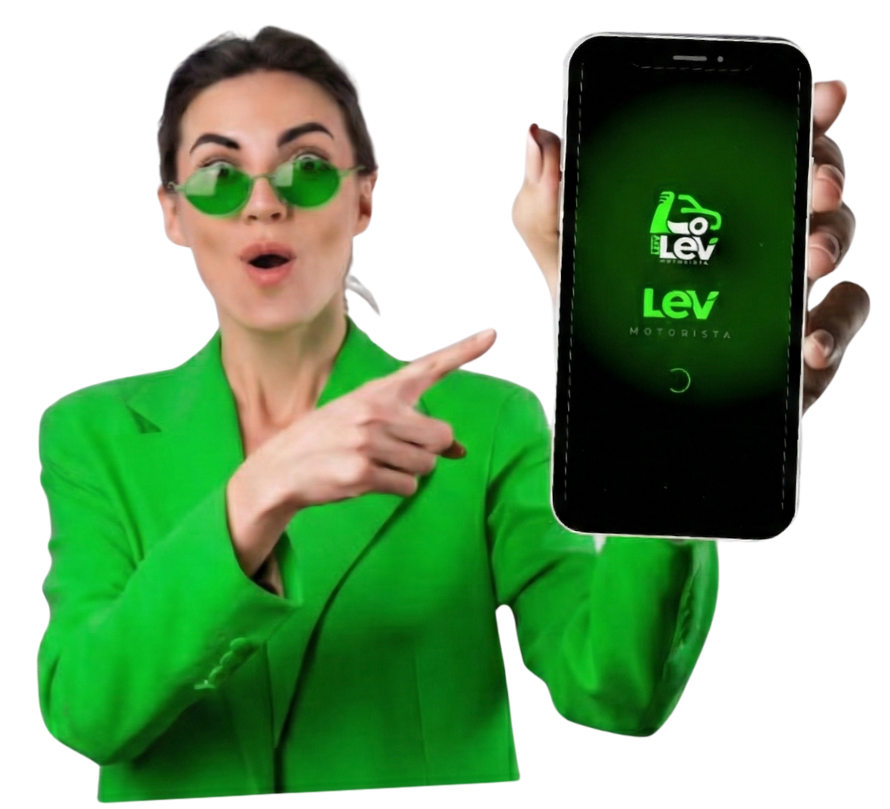 Motorista parceiro Lev garantindo a menor taxa